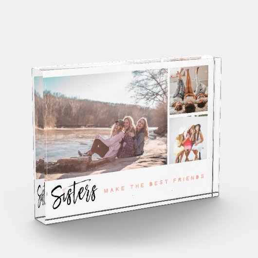 Sisters maken de beste vrienden drie fotocollage fotoblokken (Links)