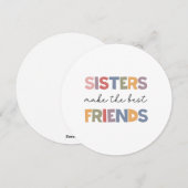 Sisters maken de beste vrienden feestdagenkaart (Voorkant / Achterkant)