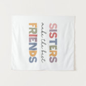 Sisters maken de beste vrienden wandkleed (Voorkant (horizontaal))