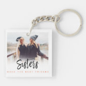 Sisters maken de beste vriendenknoppen Foto Keepsl Sleutelhanger (Achterkant)