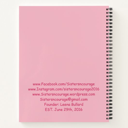 Sisters N-Courage (c) 2016 notebook2 Notitieboek (Achterkant)
