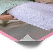 Sisters of BFF Roze Aangepaste Foto's & Naam Poste Poster (Hoek)