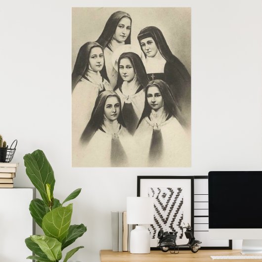 Sisters of St. Therese of Lisieux Little Flower Poster (Thuiskantoor)
