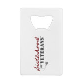 Sisters of Veterans Military Pride Design Creditkaart Flessenopener (Achterkant)