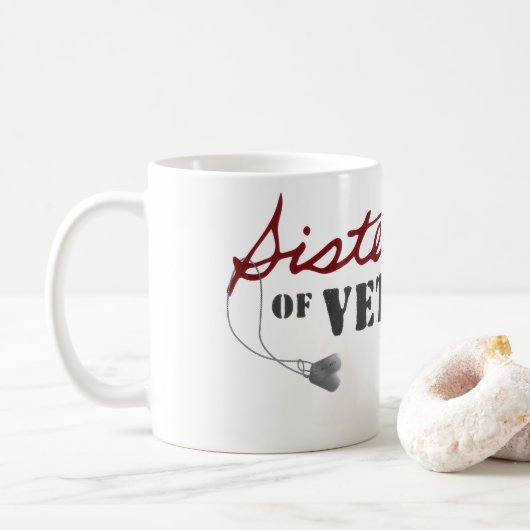 Sisters of Veterans Military Pride Design Koffiemok (Met donut)