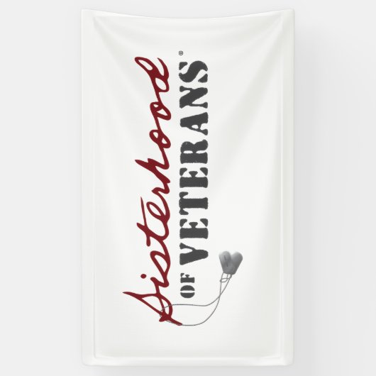 Sisters of Veterans Military Pride Design Spandoek (Verticaal)