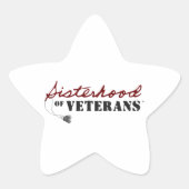 Sisters of Veterans Military Pride Design Ster Sticker (Voorkant)