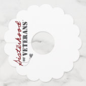 Sisters of Veterans Military Pride Design Wijnglaslabel (Achterkant)