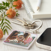Sisters Photo Collage Keychain – Same Hearts (Voorkant Rechts)