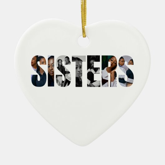Sisters Photo Collage Ornament Gift (Voorkant)