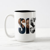 Sisters Photo Collage Two-Tone Mug Gift Tweekleurige Koffiemok (Links)