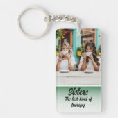 Sisters Photo Collage with Names, Best Therapy Sleutelhanger (Voorkant)