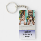 Sisters Photo Collage with Names, Best Therapy Sleutelhanger (Voorkant)