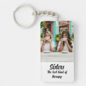 Sisters Photo Collage with Names, Best Therapy Sleutelhanger (Voorkant)