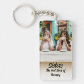 Sisters Photo Collage with Names, Best Therapy Sleutelhanger (Voorkant)