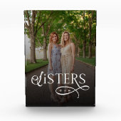 Sisters Photo Personalized Monogram Fotoblokken (Voorkant)