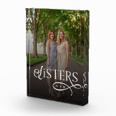 Sisters Photo Personalized Monogram Fotoblokken (Rechts)