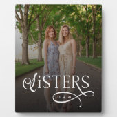 Sisters Photo Personalized Monogram Fotoplaat (Voorkant)