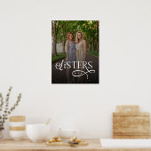 Sisters Photo Personalized Monogram Poster (Keuken)