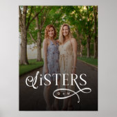Sisters Photo Personalized Monogram Poster (Voorkant)