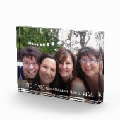 Sisters Photo Script Gift for Sisters Fotoblokken (Rechts)