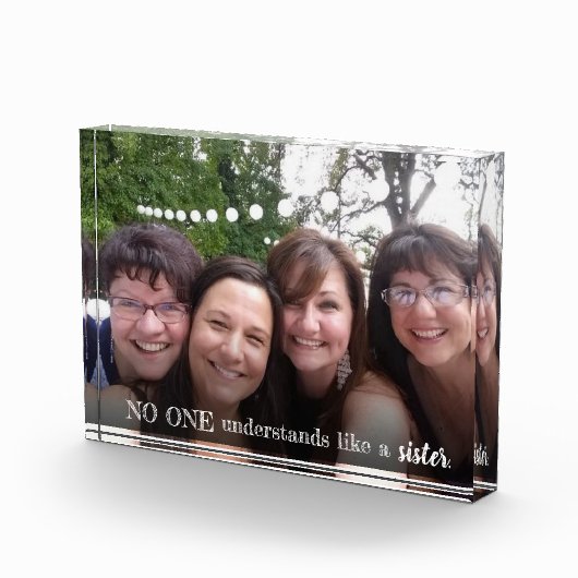 Sisters Photo Script Gift for Sisters Fotoblokken (Rechts)