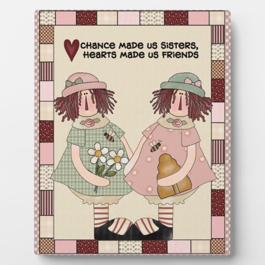 Sisters Poem Plaque Fotoplaat (Voorkant)