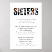 SISTERS Poem Poster – Heartfelt Gift for Sister (Voorkant)
