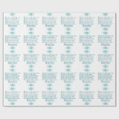 Sisters Poem van Christina Rosseti Blue Script Cadeaupapier (Vlak)