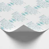 Sisters Poem van Christina Rosseti Blue Script Cadeaupapier (Hoek)