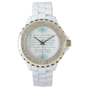 Sisters Poem van Christina Rossetti Turquoise Ink Horloge