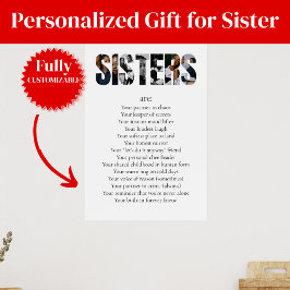 SISTERS Poster – Emotional & Fun Gift for Her