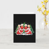 Sisters Pyjamas Vakantie Witte Kerstfilm 1954 Kaart (Gele Bloem)