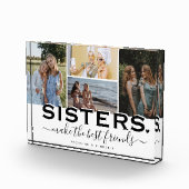 SISTERS Quote & Photo Collage Cadeauscherm Fotoblokken (Rechts)