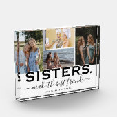 SISTERS Quote & Photo Collage Cadeauscherm Fotoblokken (Links)
