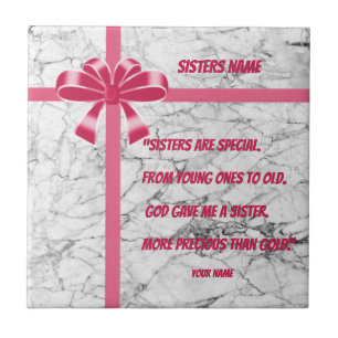 SISTERS QUOTE TRIVET TEGELTJE