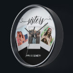 Sisters Script Family Photo Grid Collage Love<br><div class="desc">Sisters Script Family Photo Grid Collage Love</div>