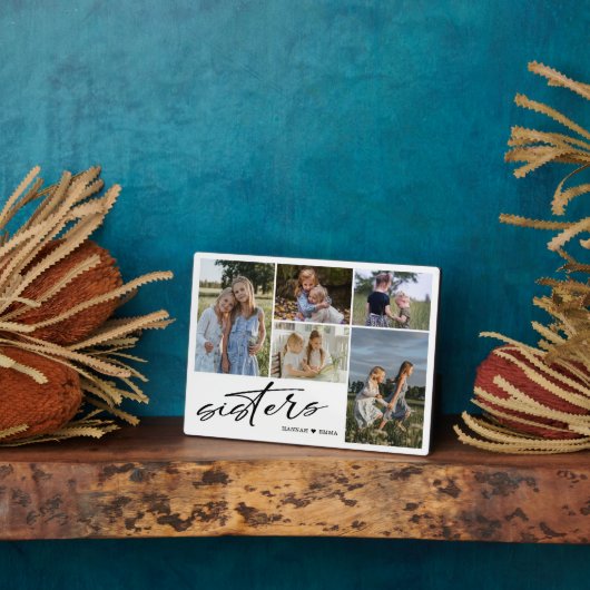 Sisters Script | Foto-inkuilzussen Fotoplaat (Zijkant)