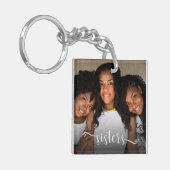 Sisters Script Foto Sleutelhanger (Voorkant Links)