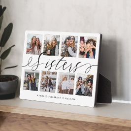Sisters Script | Gift for Sisters Photo Collage Fotoplaat