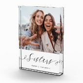Sisters Script Gift for Sisters Photo Keepomwille Fotoblokken (Rechts)