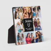 Sisters Script Gift voor Vrienden Fotocollage Fotoplaat (Voorkant)