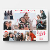 Sisters Script Keepomwille Gift Photo Collage Plaq Fotoplaat (voorkant)