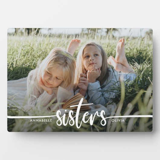 Sisters Script Moderne foto Fotoplaat (voorkant)