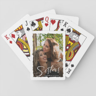 Sisters Script Moderne foto  Pokerkaarten