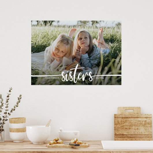 Sisters Script Moderne foto Poster (Keuken)