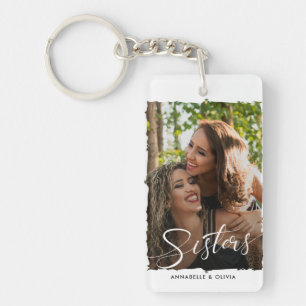 Sisters Script Moderne foto  Sleutelhanger