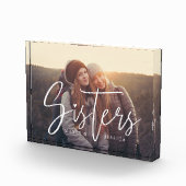 Sisters Script Typografische Overlay Family Memori Fotoblokken (Rechts)