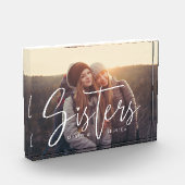 Sisters Script Typografische Overlay Family Memori Fotoblokken (Links)