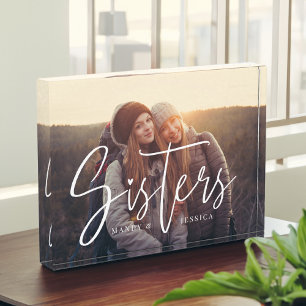 Sisters Script Typographic Overlay Family Memories Fotoblokken
